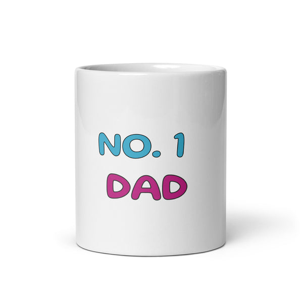 NO. 1 DAD White glossy mug