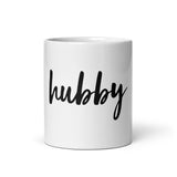 "HUBBY" White glossy mug