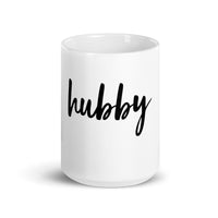 "HUBBY" White glossy mug