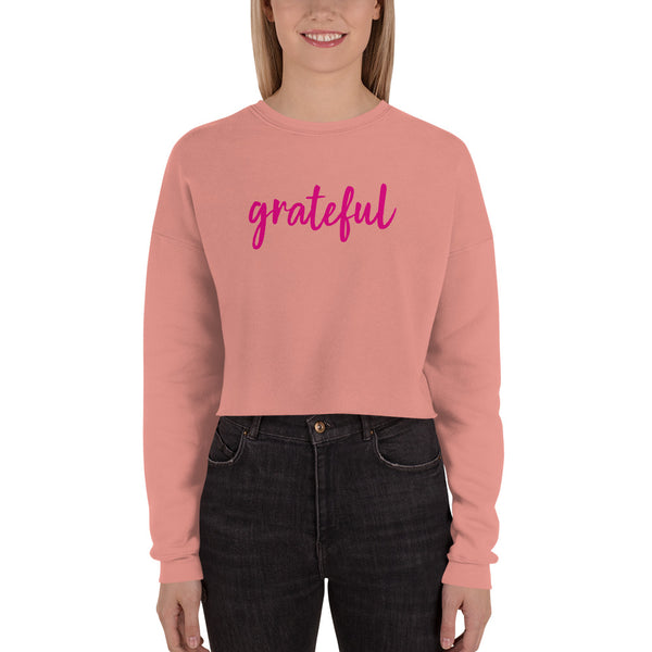 "GRATEFUL" Crop Sweatshirt