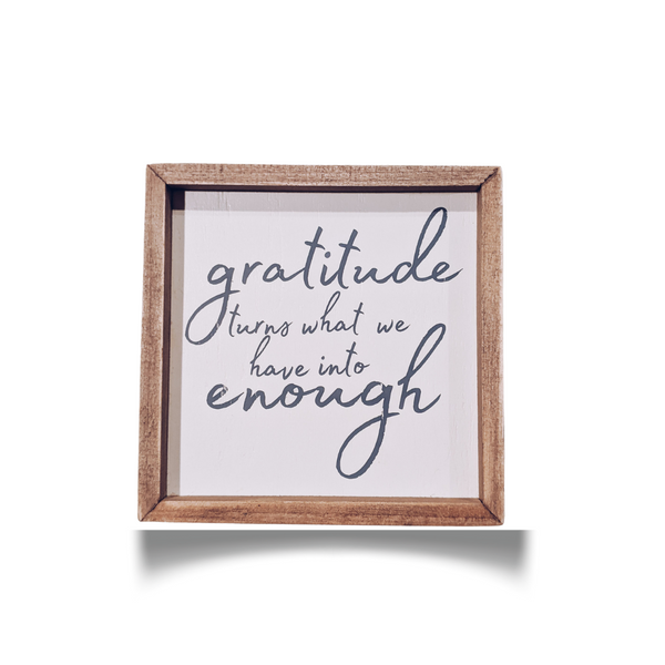 6" x 6" Gratitude Desk Art | Plaque - - Jay's Pretty Little Things For You