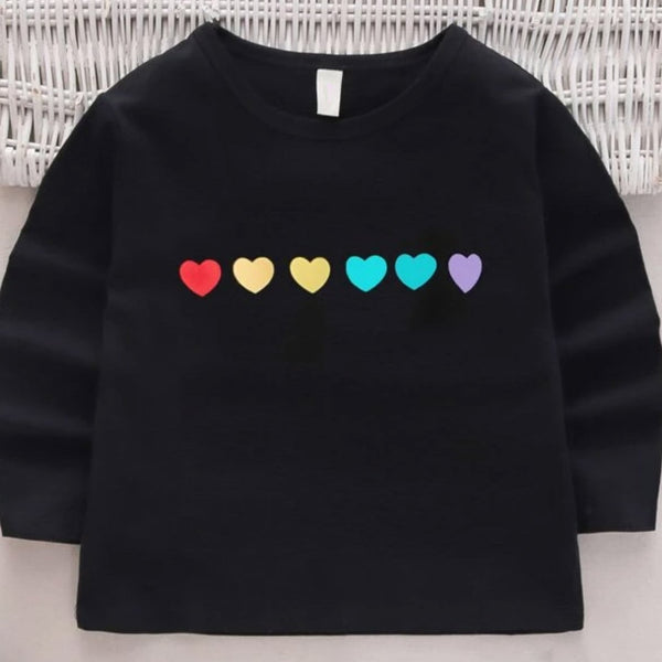 Little girl's long sleeve Tee | T-shirt with hearts - Jay's Pretty Little Things For You