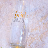 Team Bride Gifts: Bride Squad wine flutes - Jay's Pretty Little Things For You